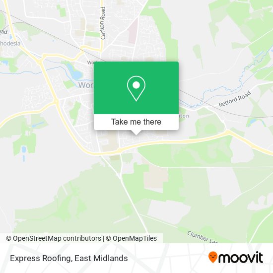 Express Roofing map