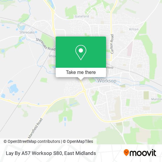 Lay By A57 Worksop S80 map