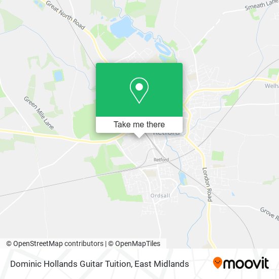 Dominic Hollands Guitar Tuition map