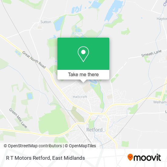 R T Motors Retford map