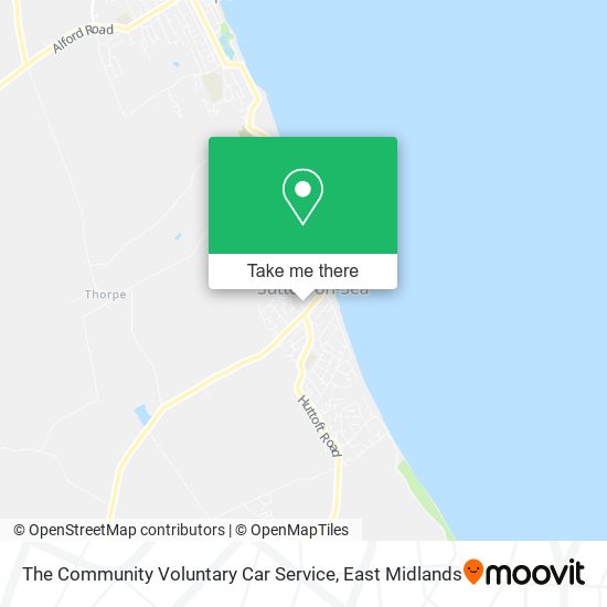 The Community Voluntary Car Service map