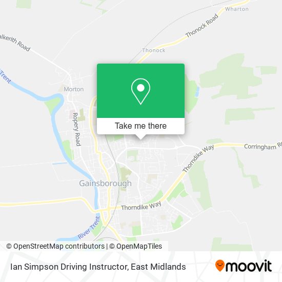 Ian Simpson Driving Instructor map