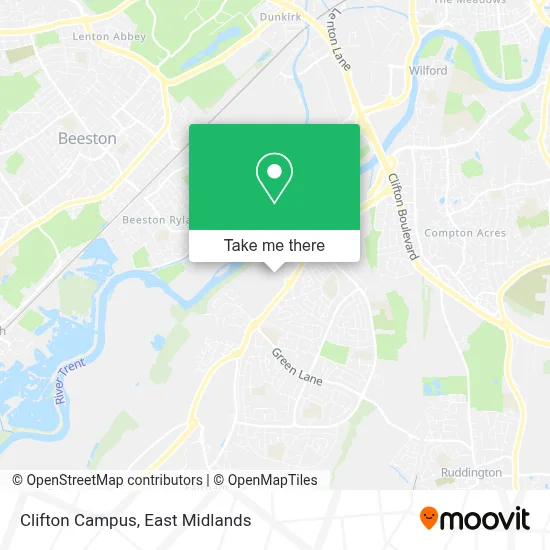 How to Get to Clifton Campus in Nottingham by Bus or Light Rail?