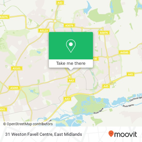 31 Weston Favell Centre map