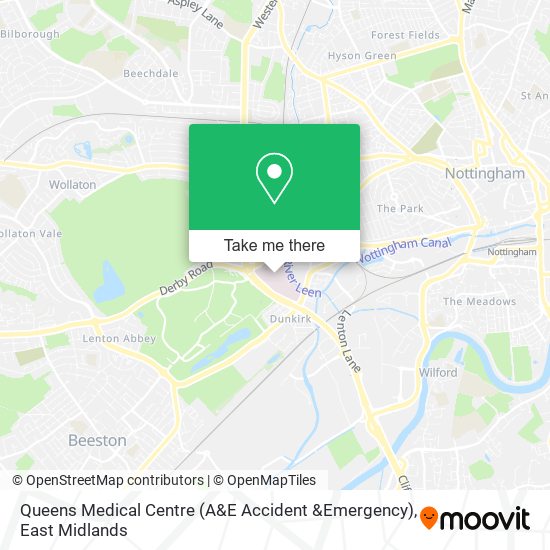Queens Medical Centre (A&E Accident &Emergency) map