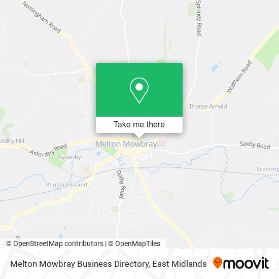 Melton Mowbray Business Directory map