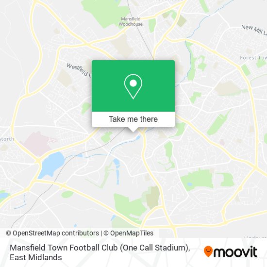 Mansfield Town Football Club (One Call Stadium) map