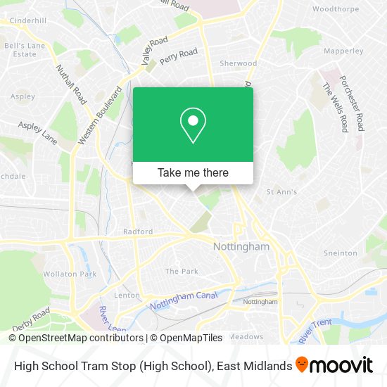 High School Tram Stop map