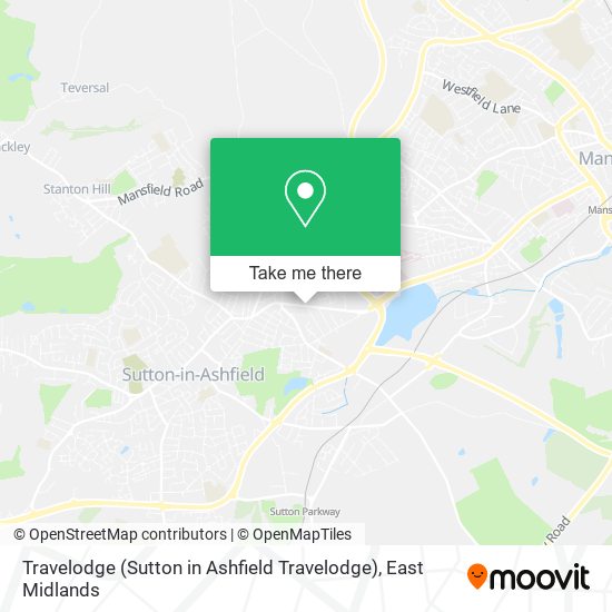Travelodge (Sutton in Ashfield Travelodge) map