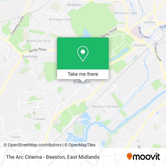 The Arc Cinema - Beeston map