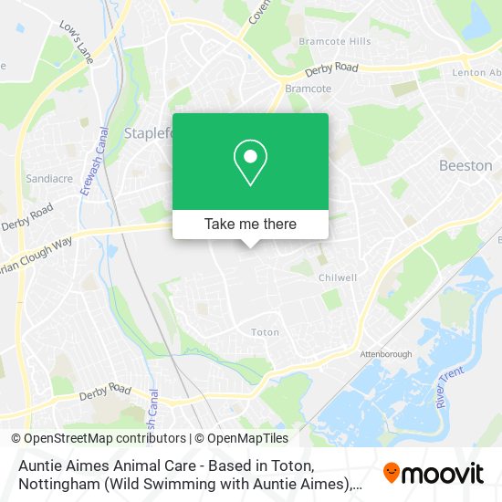 Auntie Aimes Animal Care - Based in Toton, Nottingham (Wild Swimming with Auntie Aimes) map