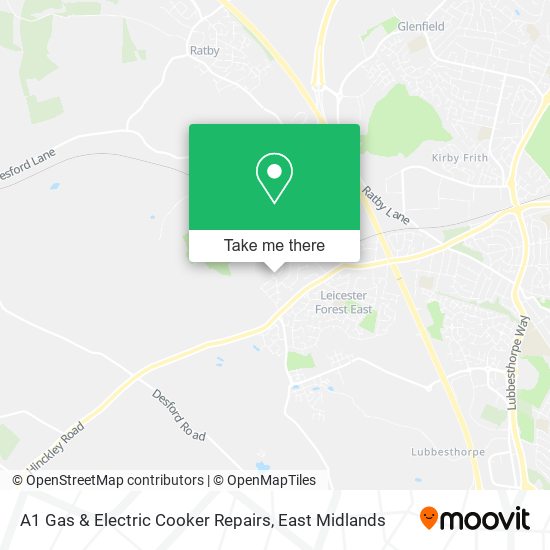 A1 Gas & Electric Cooker Repairs map