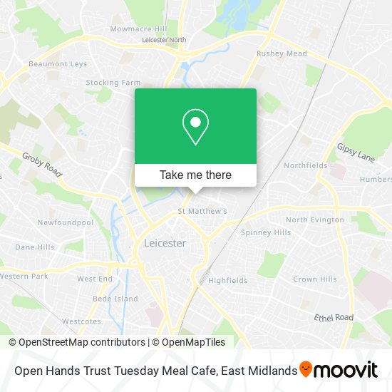 Open Hands Trust Tuesday Meal Cafe map