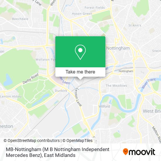 MB-Nottingham (M B Nottingham Independent Mercedes Benz) map