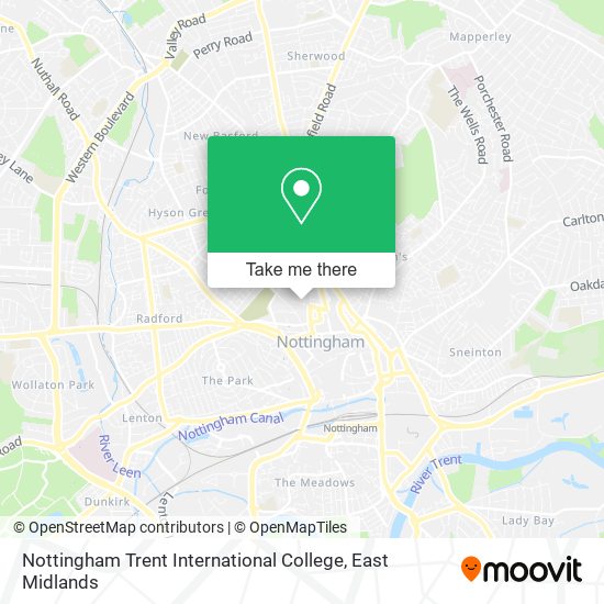 Nottingham Trent International College map