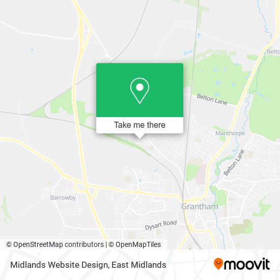 Midlands Website Design map