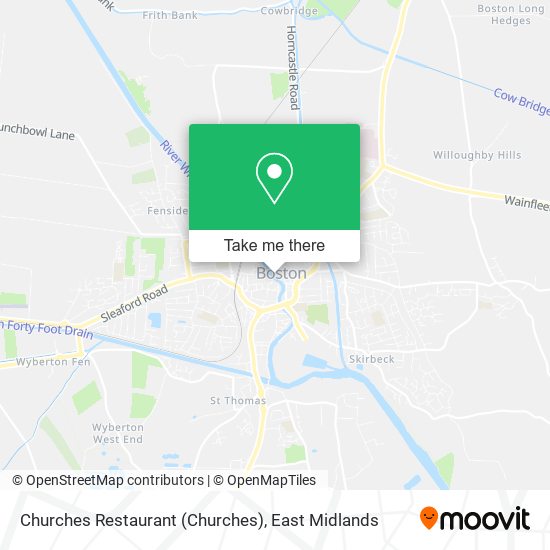 Churches Restaurant map