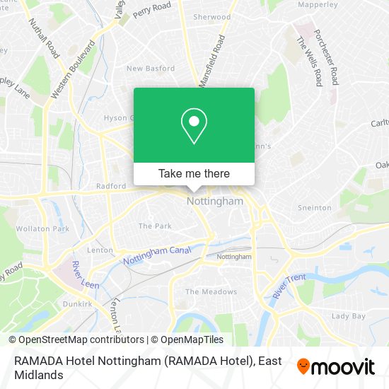 RAMADA Hotel Nottingham map