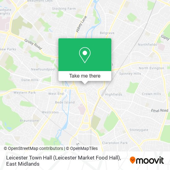 Leicester Town Hall (Leicester Market Food Hall) map