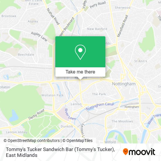 Tommy's Tucker Sandwich Bar map
