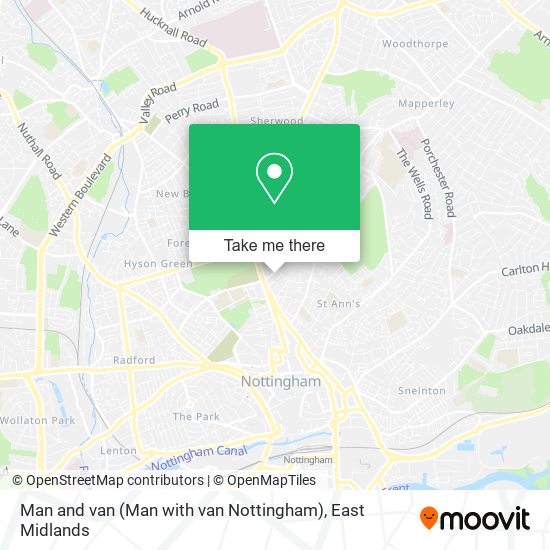 Man and van (Man with van Nottingham) map