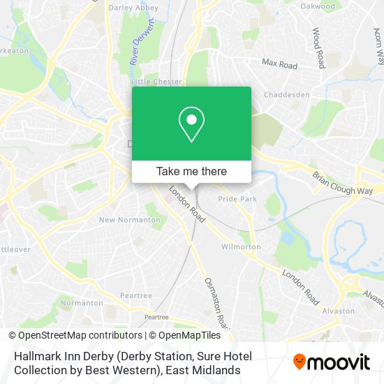 Hallmark Inn Derby (Derby Station, Sure Hotel Collection by Best Western) map