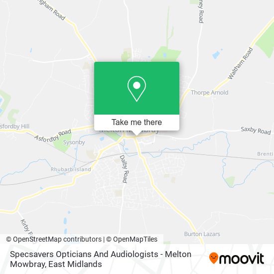 Specsavers Opticians And Audiologists - Melton Mowbray map