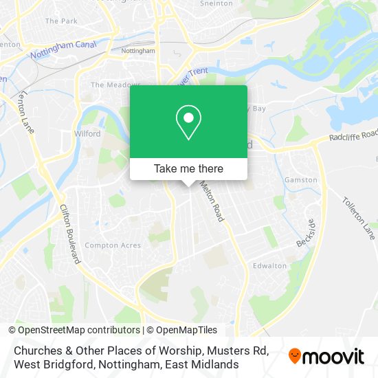Churches & Other Places of Worship, Musters Rd, West Bridgford, Nottingham map