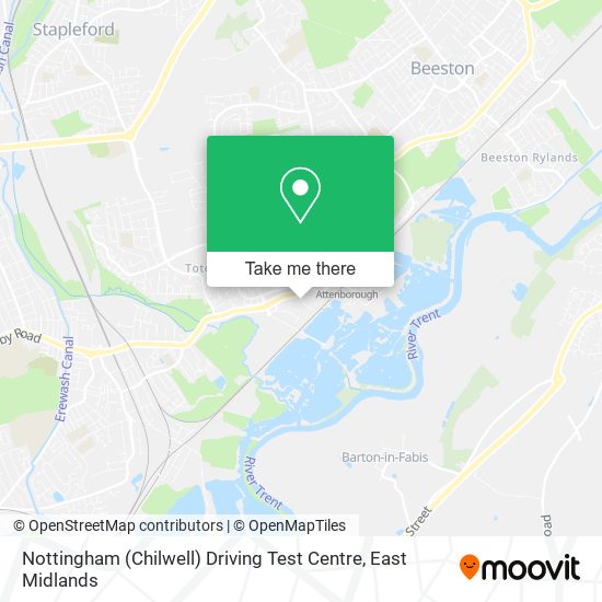 Nottingham (Chilwell) Driving Test Centre map