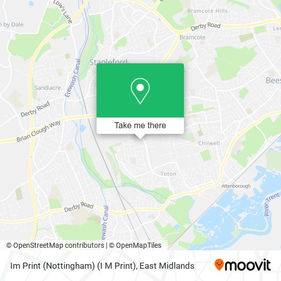 Im Print (Nottingham) (I M Print) map