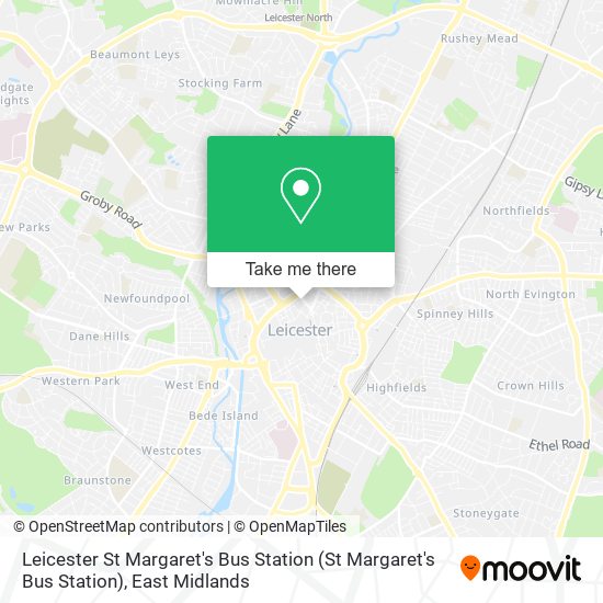 Leicester St Margaret's Bus Station map
