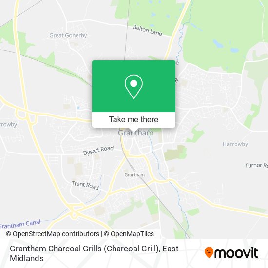Grantham Charcoal Grills map