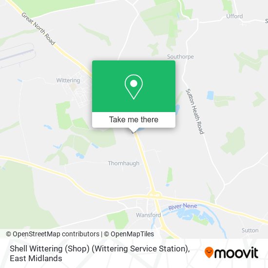 Shell Wittering (Shop) (Wittering Service Station) map