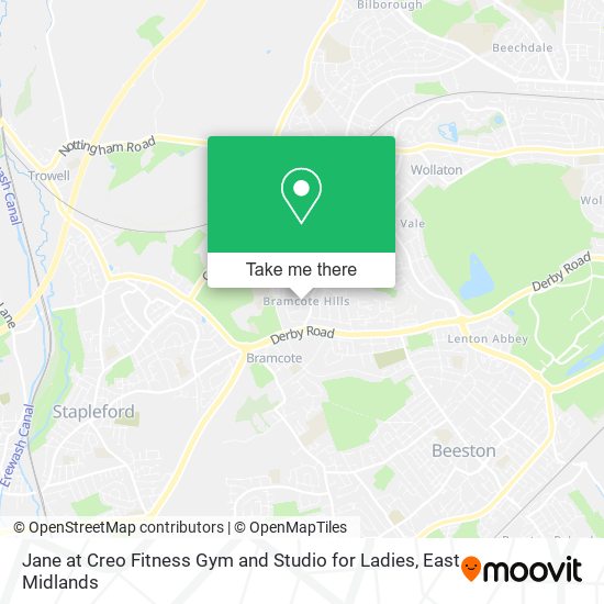 Jane at Creo Fitness Gym and Studio for Ladies map
