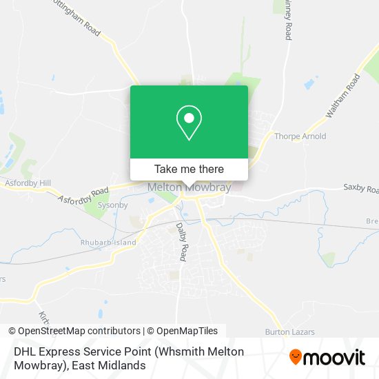 DHL Express Service Point (Whsmith Melton Mowbray) map