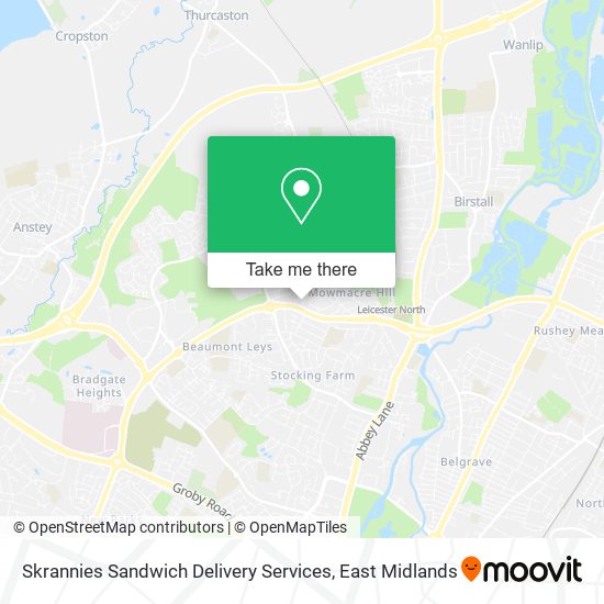 Skrannies Sandwich Delivery Services map