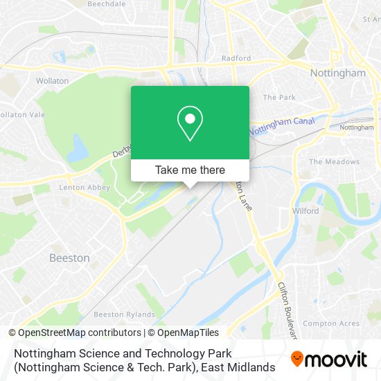 Nottingham Science and Technology Park (Nottingham Science & Tech. Park) map