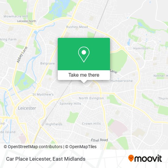 Car Place Leicester map