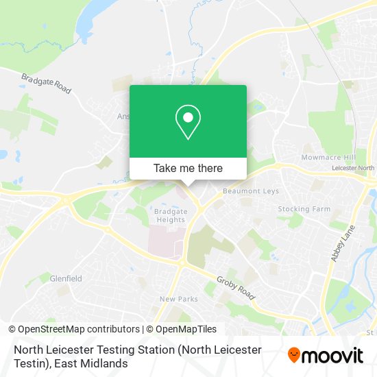 North Leicester Testing Station map