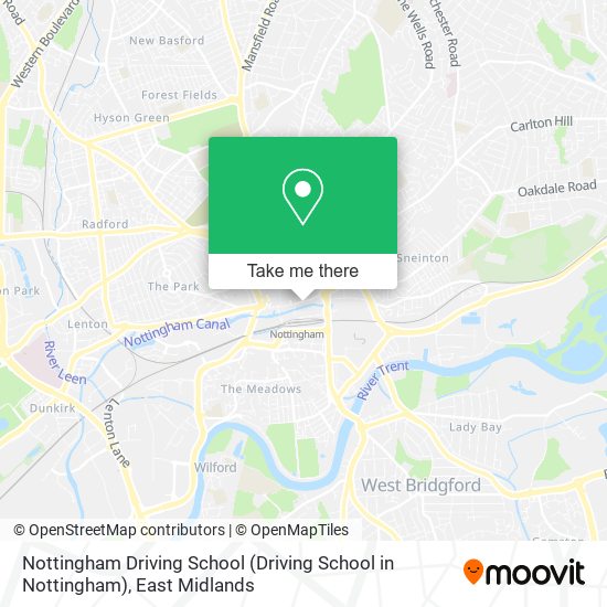 Nottingham Driving School map