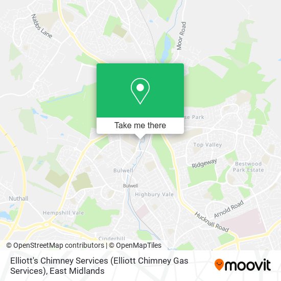 Elliott's Chimney Services map