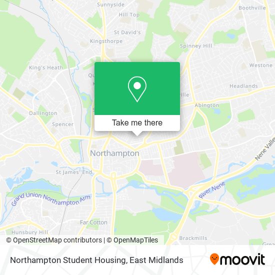 Northampton Student Housing map