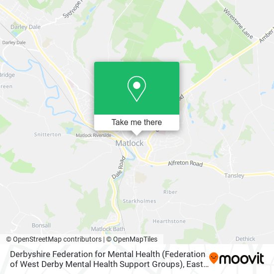 Derbyshire Federation for Mental Health (Federation of West Derby Mental Health Support Groups) map