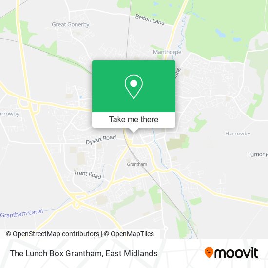 The Lunch Box Grantham map