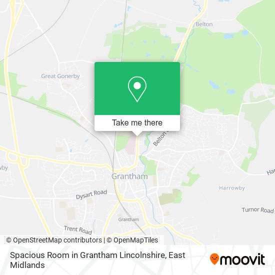 Spacious Room in Grantham Lincolnshire map