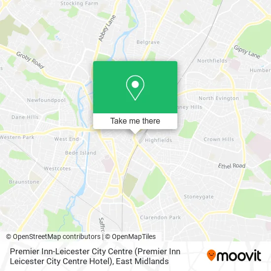 Premier Inn-Leicester City Centre map
