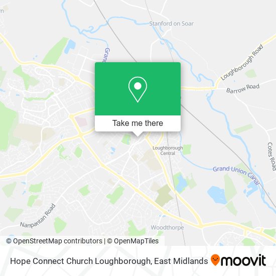 Hope Connect Church Loughborough map