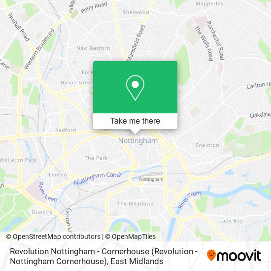 Revolution Nottingham - Cornerhouse map
