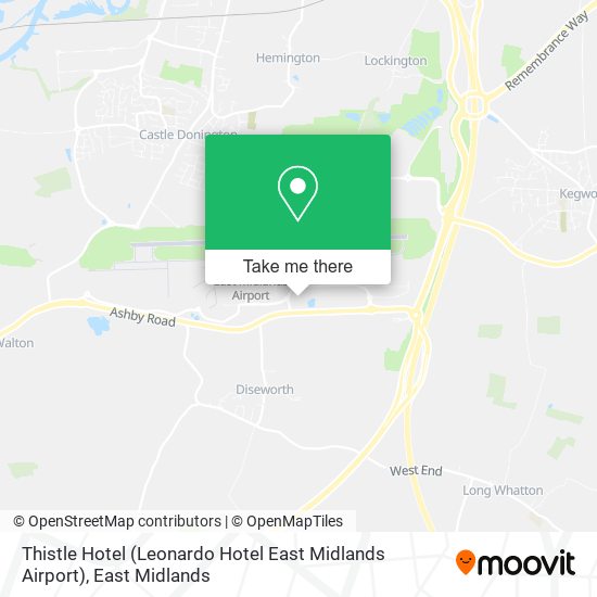 Thistle Hotel (Leonardo Hotel East Midlands Airport) map