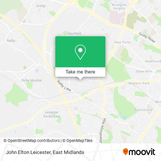 John Elton Leicester map